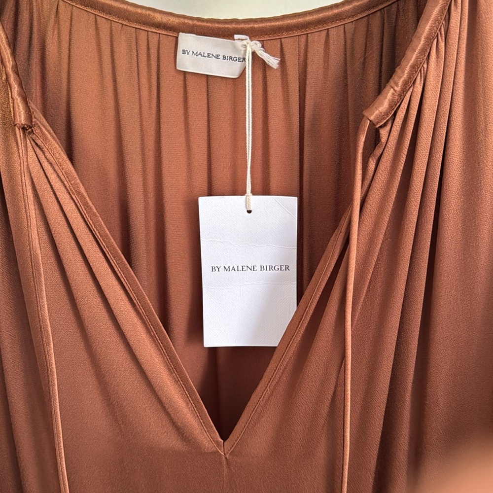 By Malene Birger NWT Lemona dress in bronze viscose size L / 44 - Picture 2 of 12
